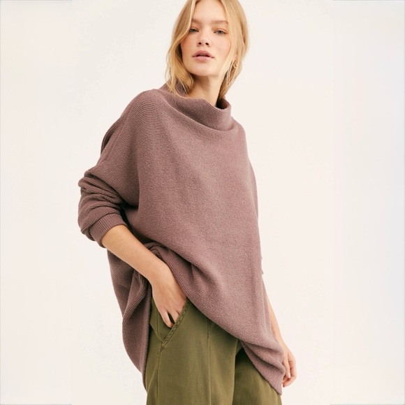 Free People Sweaters - Free People Ottoman Slouchy Oversized Tunic Sweater Dress Sz Small Nutmeg Brown